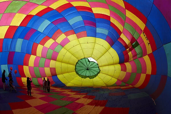 Inside a hot air balloon, Balloons over Waikato Festival, Lake Rotoroa, Hamilton