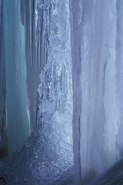 Inside an Ice Cave Looking Out; Pictured Rocks National Lakeshore; Munising, MICHIGAN