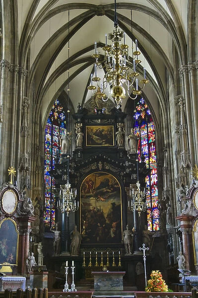 Inside Stephens Cathedral, Vienna, Austria