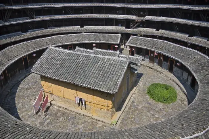 Framed Print : Inside Yuqing Tulou in Chuxi Tulou Cluster, UNESCO World Heritage site, Yongding Framed Print : Inside Yuqing Tulou in Chuxi Tulou Cluster, UNESCO World Heritage site, Yongding