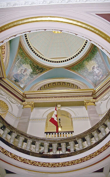 Interior dome of Parliament Building Victoria British Columbia