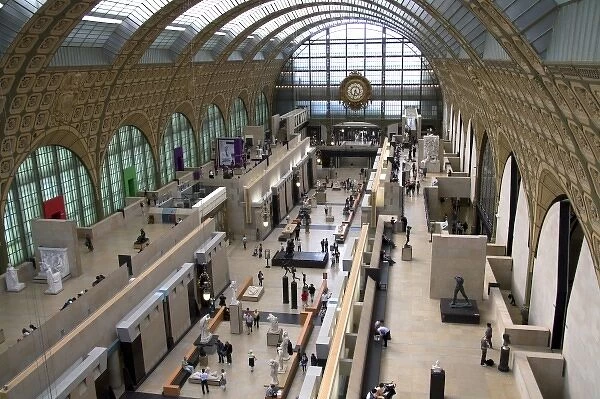 Interior of the Musee d Orsay located in Paris, France