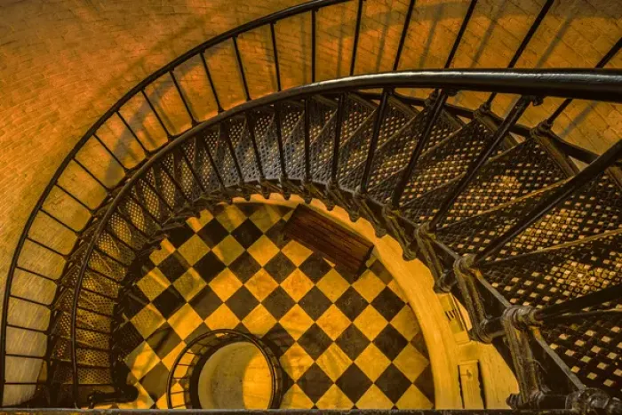 Framed Print : Interior spiral staircase of St. Augustine Lighthouse, St. Augustine, Florida Framed Print : Interior spiral staircase of St. Augustine Lighthouse, St. Augustine, Florida