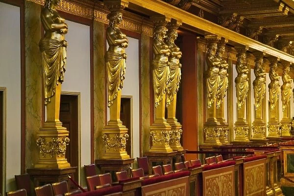 Interior of Viennese Concert Hall, Vienna, Austria