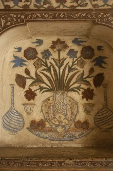 Framed Print : Intricate frescoes, Tomb of Itimad-ud-Daulah (Baby Taj), Agra, Uttar Pradesh, India
