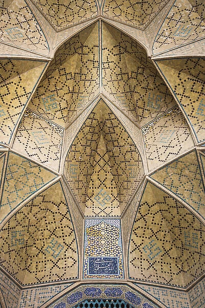 Iran, Central Iran, Esfahan, Jameh Mosque, interior detail