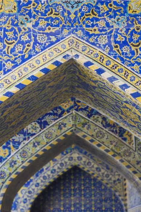 Framed Print : Iran, Central Iran, Esfahan, Naqsh-e Jahan Imam Square, Royal Mosque, interior mosaic