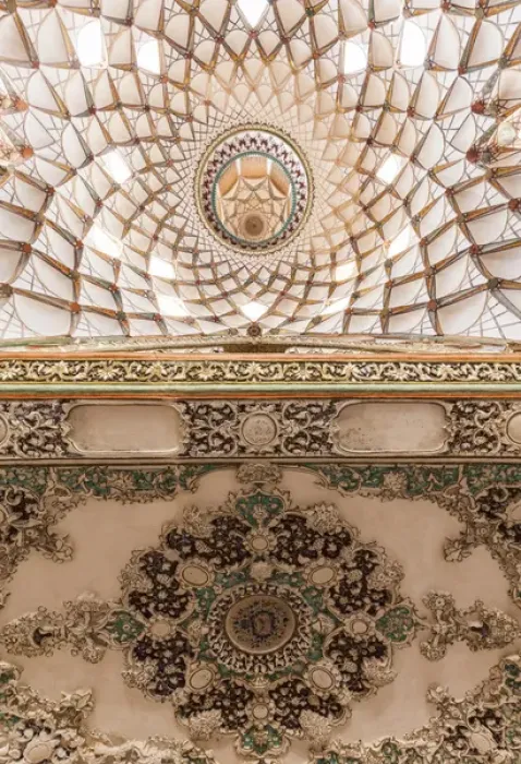 Framed Print : Iran, Central Iran, Kashan, Khan-e Boroujerdi, traditional carpet merchants house Framed Print : Iran, Central Iran, Kashan, Khan-e Boroujerdi, traditional carpet merchants house