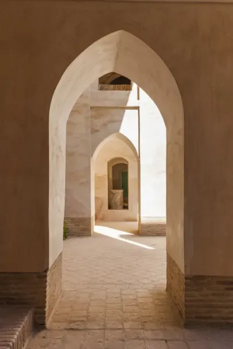 Framed Print : Iran, Central Iran, Natanz, Jameh Mosque, arches