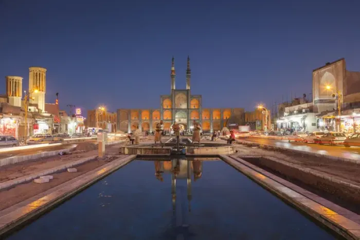 Framed Print : Iran, Central Iran, Yazd, Amir Chakhmaq Complex, one of the largest Hosseinieh complexes in Iran