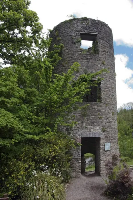 Framed Print : In Ireland, at the Blarney Castlea stone tower ruin in the castle garden among trees Framed Print : In Ireland, at the Blarney Castlea stone tower ruin in the castle garden among trees
