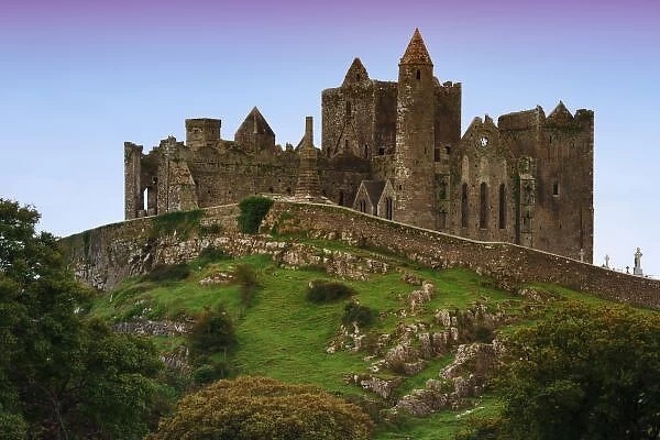Ireland, Cashel. Ruins of the Rock of Cashel cathedral and fortress
