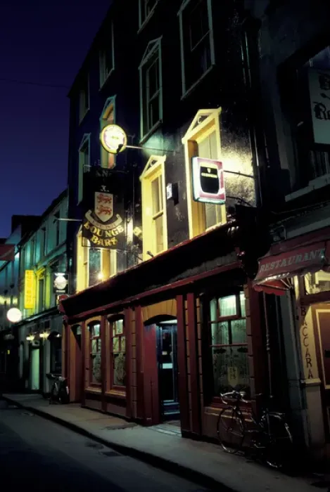 Framed Print : Ireland, Cork. Pub at night