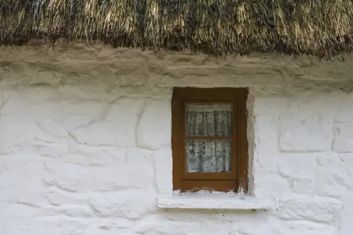 Framed Print : Ireland, County Clare. Thatch cottage in Bunratty Folk Center