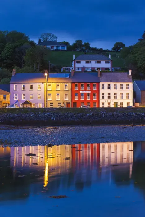 Framed Print : Ireland, County Cork, Bantry, harbor view, evening