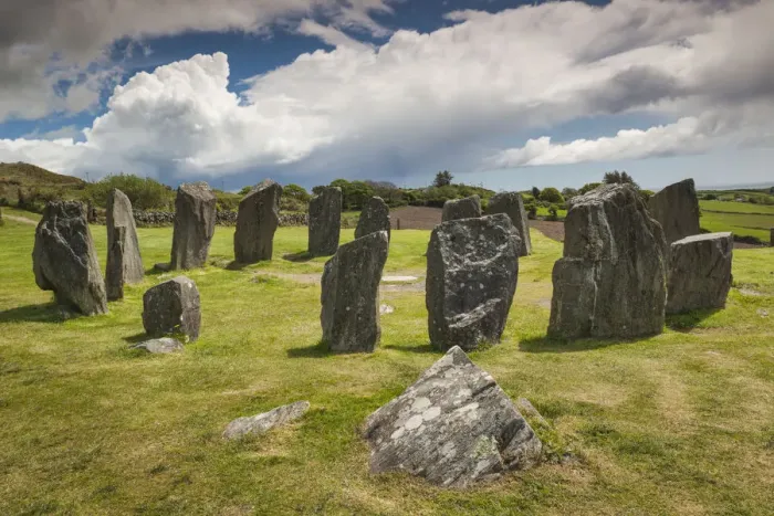 Framed Print : Ireland, County Cork, Drombeg, Drombeg Stone Circle, 5th century