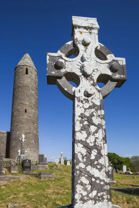 Framed Print : Ireland, County Mayo, Castlebar, Turlough Round Tower, 9th century