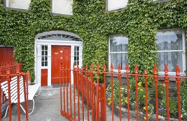 Ireland, County Mayo, Westport, red door