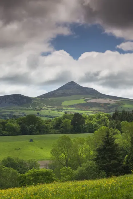Framed Print : Ireland, County Wicklow, Enniskerry, Powerscourt Estate, landscape with Great Sugarloaf Framed Print : Ireland, County Wicklow, Enniskerry, Powerscourt Estate, landscape with Great Sugarloaf
