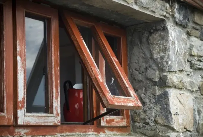 Framed Print : Ireland, Drumcliffe. A red ceramic pitcher in a faded red window