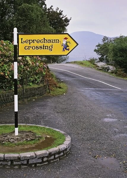 Ireland, Killarney National Park. A whimsical road sign