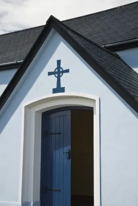 Framed Print : Ireland, Newfield. Church doorway Framed Print : Ireland, Newfield. Church doorway
