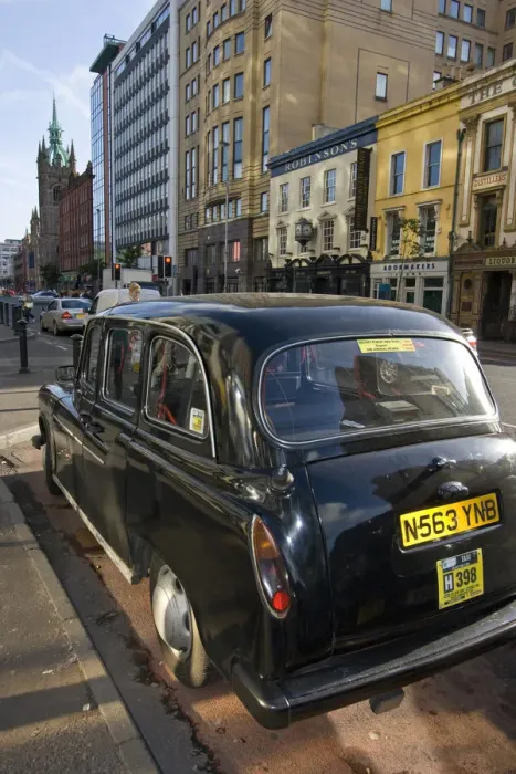 Framed Print : Ireland, unionist, troubles, Belfast, Northern Ireland, cab, taxi, automobile, car