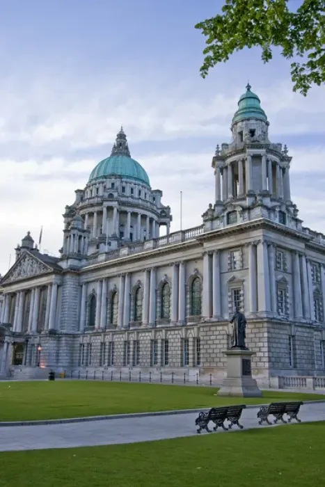 Framed Print : Ireland, unionist, troubles, historic, architecture, dome, columns, copper oxidation