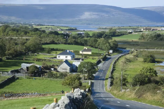 Framed Print : Irish Countryside, Ireland, Highway, Farms, Landscape, Scenic Framed Print : Irish Countryside, Ireland, Highway, Farms, Landscape, Scenic