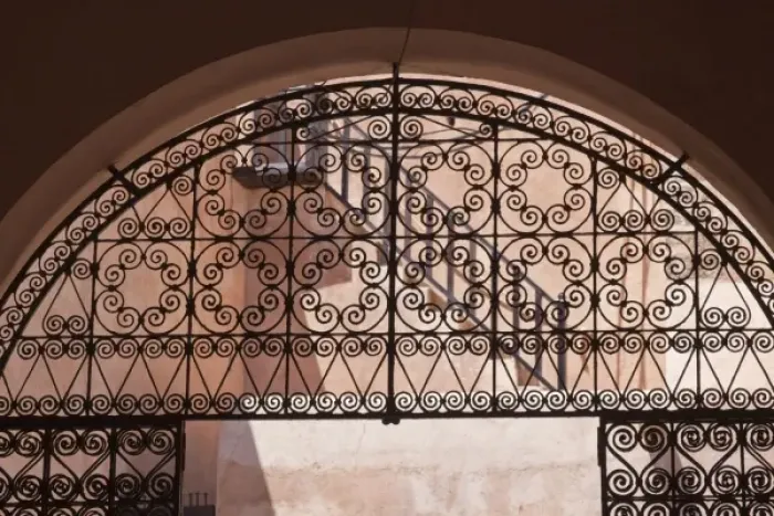 Framed Print : Iron gate detail, Rabat medina, Morocco