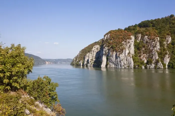 Framed Print : Iron Gate, Portile de Fier, gorge of river danube through the southern carpathian Mountains Framed Print : Iron Gate, Portile de Fier, gorge of river danube through the southern carpathian Mountains