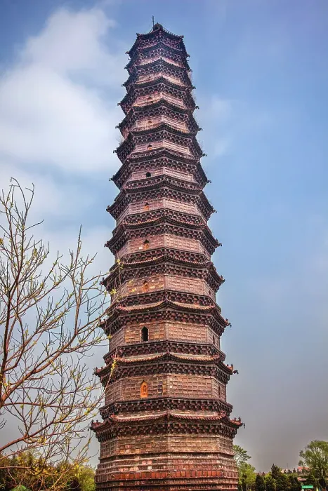 Framed Print : Iron Pagoda, Kaifeng, Henan, China. Built in 1069 by the Kaibao Buddhist Monastery