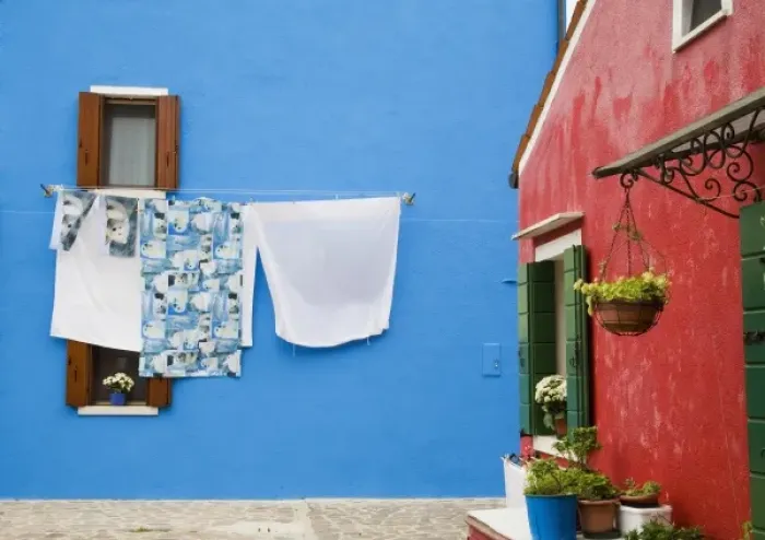 Framed Print : Island of Burano, Burano, Italy. Colorful Burano City homes