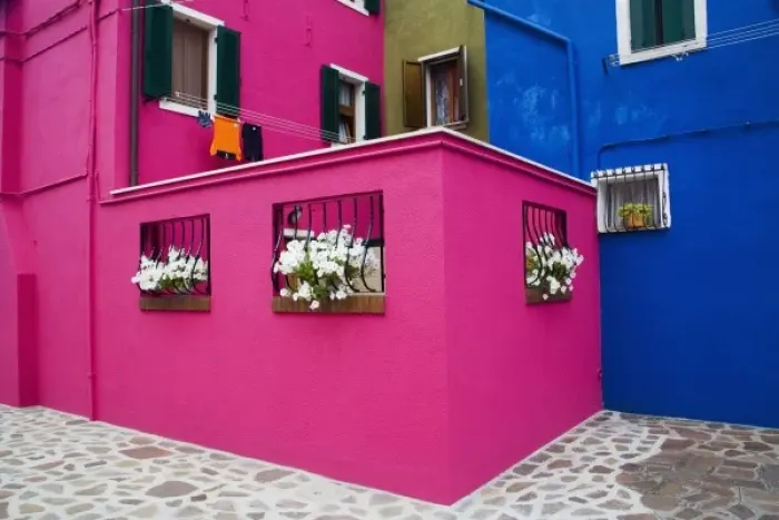 Framed Print : Island of Burano, Burano, Italy. Colorful Burano City homes Framed Print : Island of Burano, Burano, Italy. Colorful Burano City homes