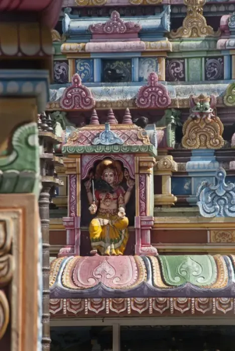 Framed Print : Island of Mauritius, Port Louis. Indian temple, detail