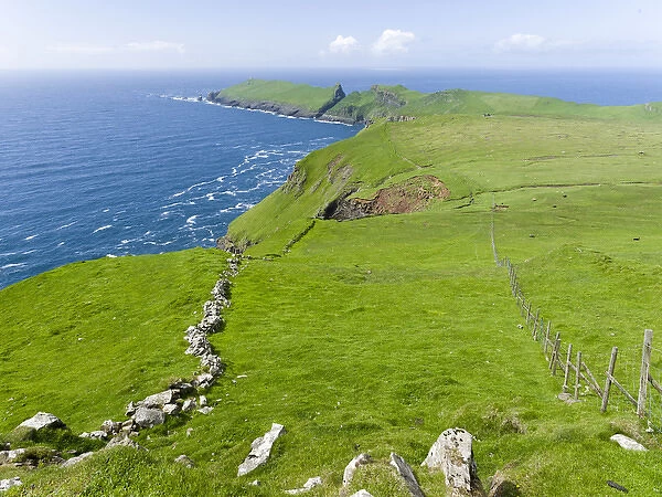 The island Mykines, part of the Faroe Islands in the North Atlantic. Europe, Northern Europe