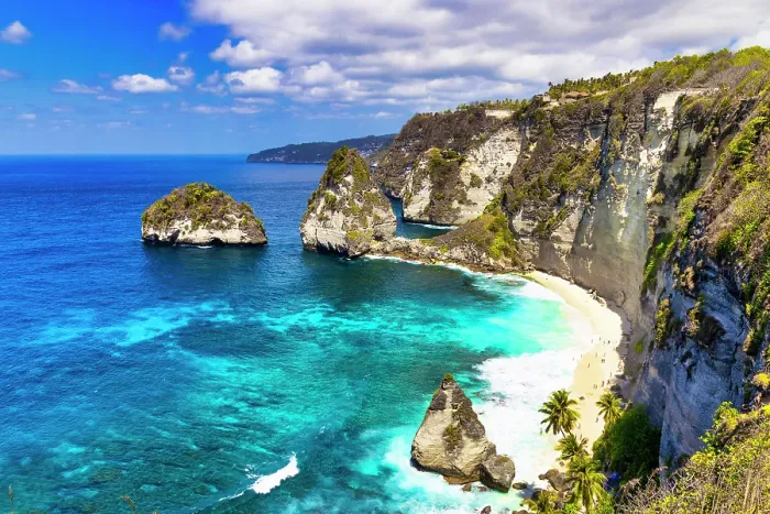 Framed Print : Island of Nusa Penida part of Bali's famous beaches is Diamond Beach. Steep formation that with diamond shaped rock formations Framed Print : Island of Nusa Penida part of Bali's famous beaches is Diamond Beach. Steep formation that with diamond shaped rock formations