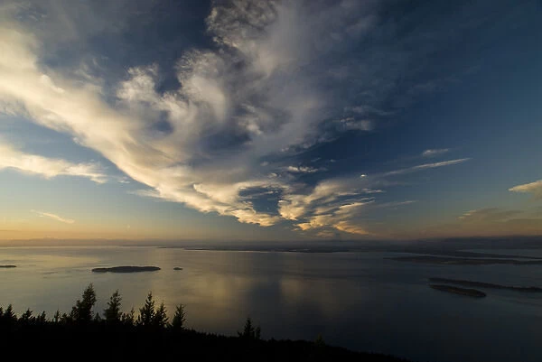 Island View from Mt. Constitution, Orcas Island, Washington, US