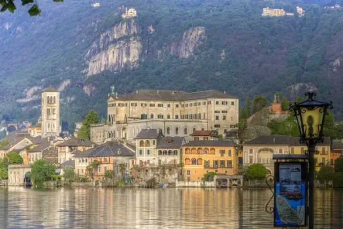 Framed Print : Isola san Giulio. San Giulio Island. Lake Orta. Piedmont. Italy Framed Print : Isola san Giulio. San Giulio Island. Lake Orta. Piedmont. Italy