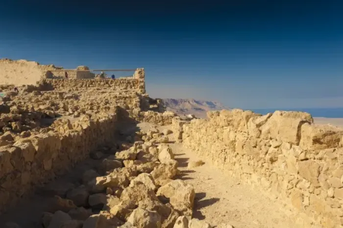 Framed Print : Israel, Dead Sea, Masada, ruins at the Masada plateau