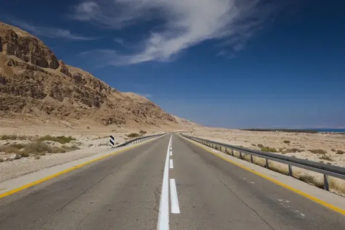 Framed Print : Israel, Dead Sea, Metzoke Dragot, Dead Sea Highway Rt. 90