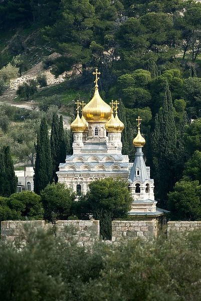 Israel; Jerusalem. The Church of Mary Magdalene is a Russian Orthodox church on the