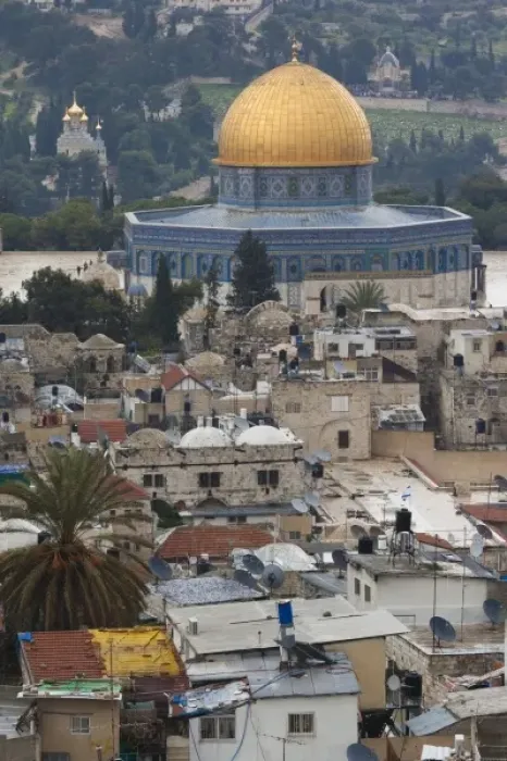 Framed Print : Israel, Jerusalem, Old City, Christian Quarter, elevated view Temple Mount and Dome Framed Print : Israel, Jerusalem, Old City, Christian Quarter, elevated view Temple Mount and Dome