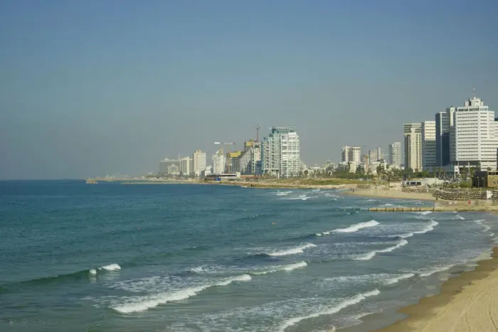 Framed Print : Israel, Tel Aviv: along the coastline, beach