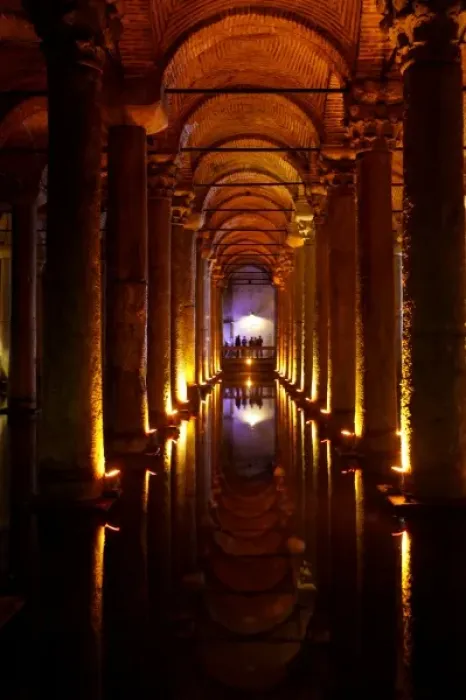 Framed Print : Istanbul, Turkey. Underground Roman cistern