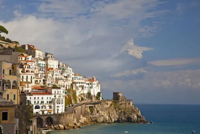 Framed Print : Italy, Amalfi. The beautiful view of the coastal town of Amalfi on the Gulf of Salerno Framed Print : Italy, Amalfi. The beautiful view of the coastal town of Amalfi on the Gulf of Salerno