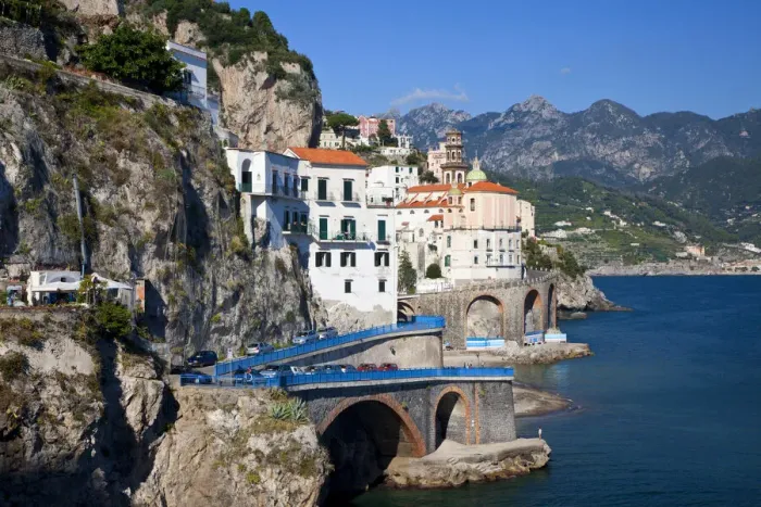 Framed Print : Italy, Amalfi Coastline, Atrani. The Church of Holy Maria Maddalena surrounded by the city Framed Print : Italy, Amalfi Coastline, Atrani. The Church of Holy Maria Maddalena surrounded by the city
