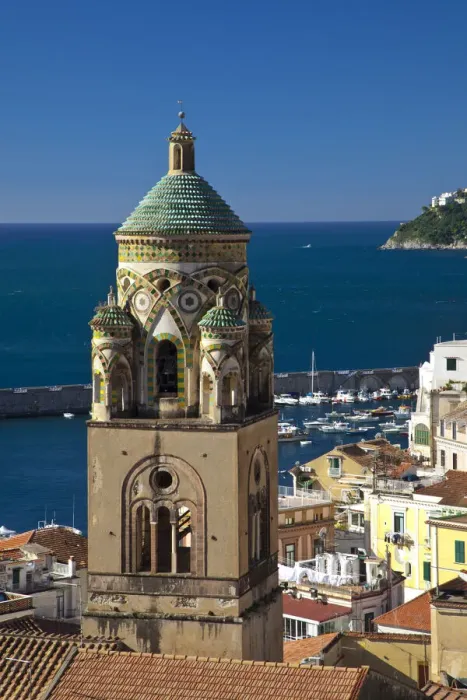 Framed Print : Italy, Amalfi. Light on the Cathedral of St. Andrew and the town of Amalfi Framed Print : Italy, Amalfi. Light on the Cathedral of St. Andrew and the town of Amalfi