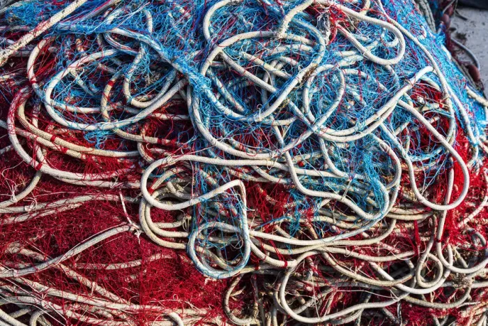 Framed Print : Italy, Apulia, Province of Lecce, Gallipoli. Texture detail of fishing nets in red, white Framed Print : Italy, Apulia, Province of Lecce, Gallipoli. Texture detail of fishing nets in red, white