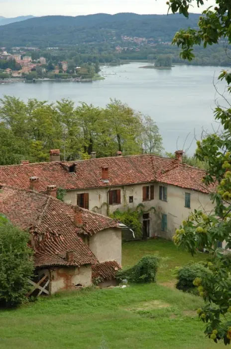 Framed Print : 04. Italy, Arona, view of Lake Maggiore from hillside Framed Print : 04. Italy, Arona, view of Lake Maggiore from hillside